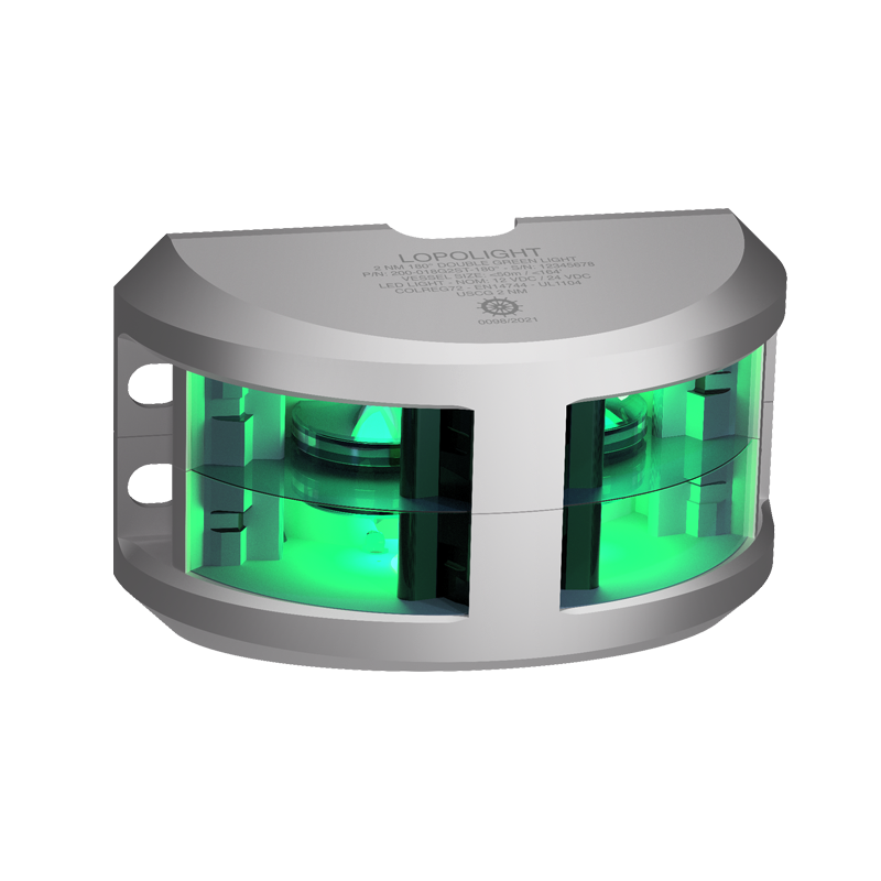 3nm 180° Green, double, silver anodized 3nm 180° Green, double, silver anodized